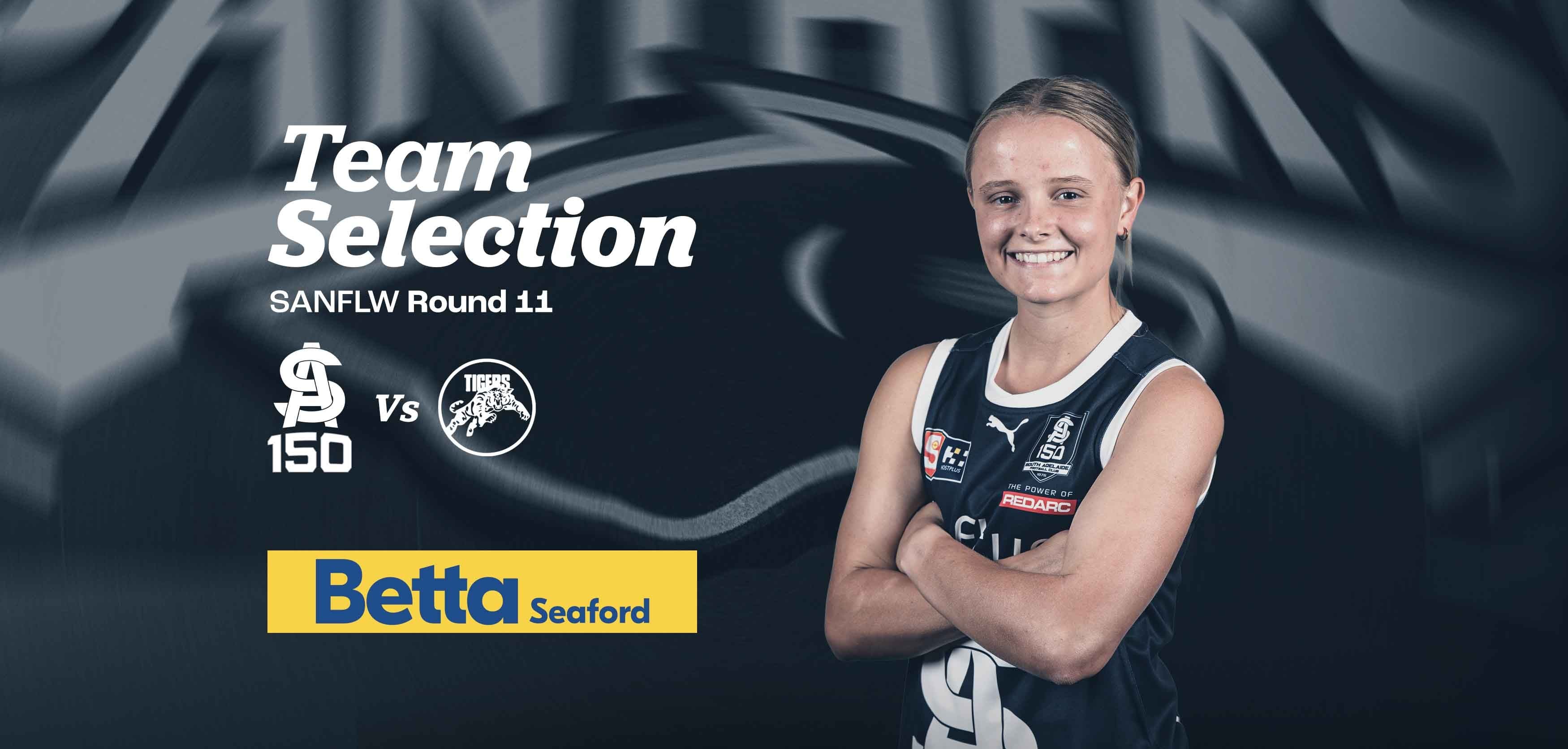 BETTA Team Selection: Round 11 SANFLW v Glenelg BETTA Team Selection: Round 11 SANFLW v Glenelg
